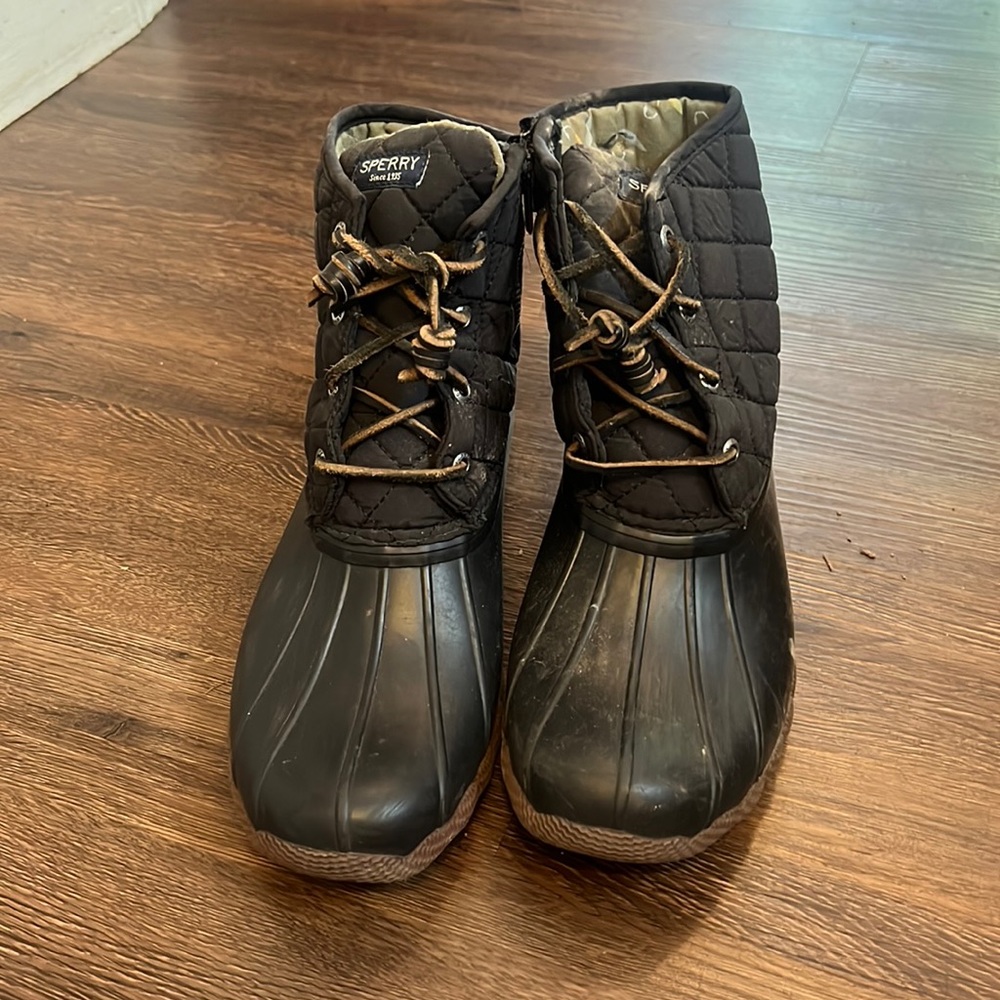 Sperry black duck boot 🥾